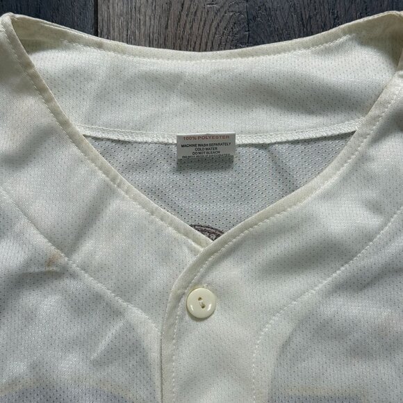 San Diego Padres 40th Anniversary 2009 Pet Co Sga Button Down Cream Jersey XL - Picture 9 of 14